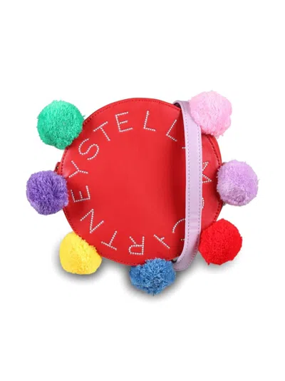 Stella Mccartney Kids' Logo Strap Crossbody Bag In Red