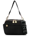 Stella Mccartney Logo-strap Shoulder Bag In Black