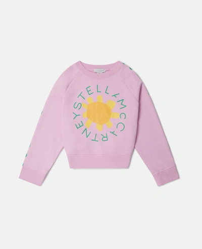 Stella Mccartney Kids' Logo Sunshine Sweatshirt In Pink