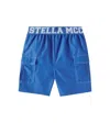 Stella Mccartney Logo Swim Trunks In Blau