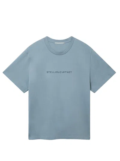 Stella Mccartney Logo T-shirt In Blue
