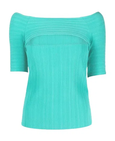 Stella Mccartney Logo T-shirt In Green