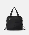 Stella Mccartney Logo Tape Tote Changing Bag In Black