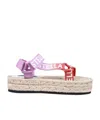 Stella Mccartney Beige Sandals For Girl With Logo In Nude