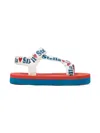 Stella Mccartney Logo Printed Sandals In White