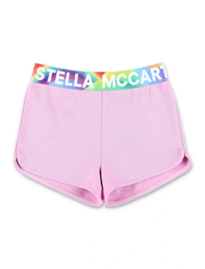 Stella Mccartney Kids' Logo-print Shorts In Rosa