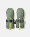 Stella Mccartney Logo Tape Ski Gloves In Green