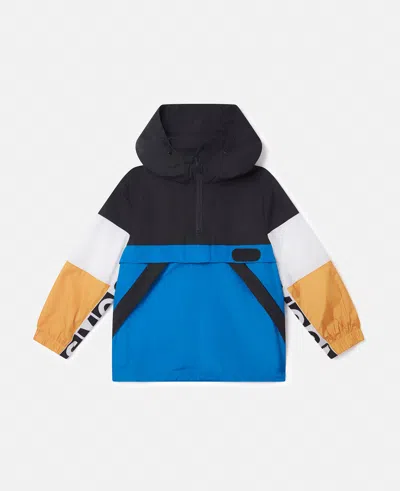 Stella Mccartney Logo Tape Windbreaker Jacket In Multicolor