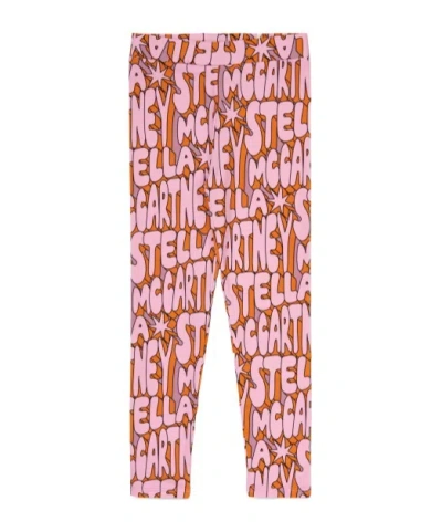 Stella Mccartney Logo Tights In Pink