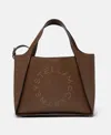 Stella Mccartney Logo Top Handle Crossbody Bag In Brown