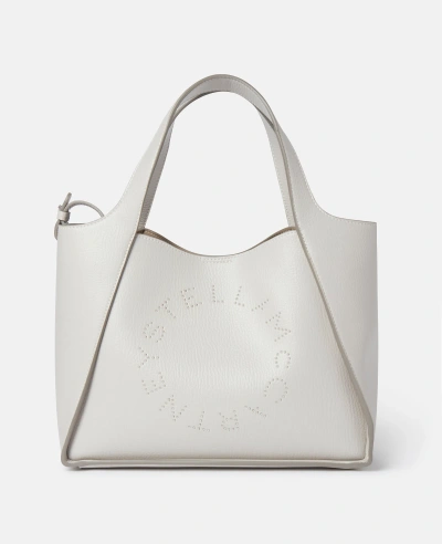 Stella Mccartney Logo Top Handle Crossbody Bag In Fog Grey