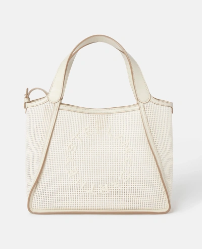 Stella Mccartney Logo Top Handle Crossbody Bag In Magnolia White
