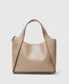 Stella Mccartney Logo Top Handle Crossbody Tote Bag In Brown