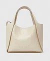 Stella Mccartney Logo Top Handle Crossbody Tote Bag In Cream