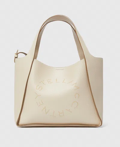 Stella Mccartney Logo Top Handle Crossbody Tote Bag In Cream