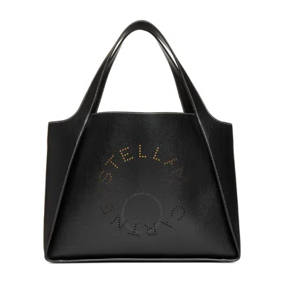 Stella Mccartney Logo Tote Bag In Black