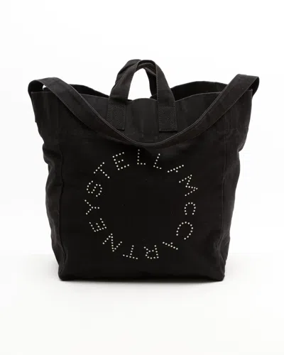 Stella Mccartney Logo Tote Bag In Black