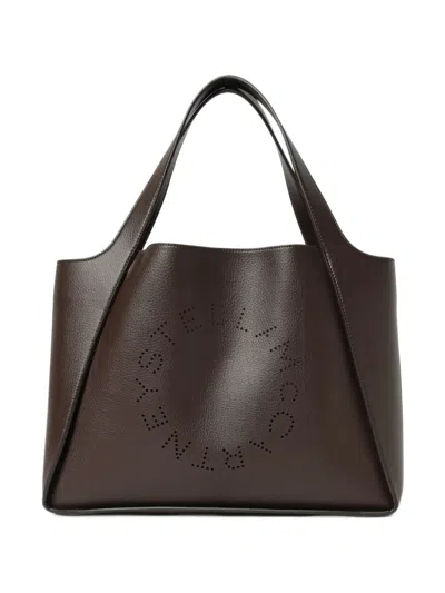 Stella Mccartney Logo Tote Bag In Brown