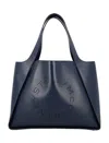 Stella Mccartney Stella Logo Tote In Denim Blue