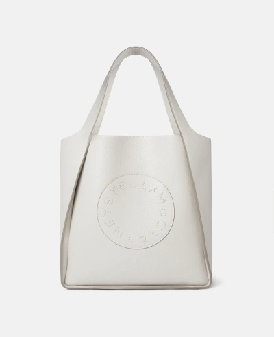 Stella Mccartney Logo Tote Bag In Fog Grey