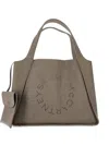 Stella Mccartney Logo Tote Bags Dual Handles In Gray