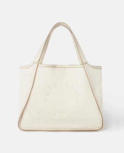 Stella Mccartney Logo Tote Bag In Neutral