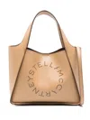 Stella Mccartney Logo Tote Bag In Neutrals