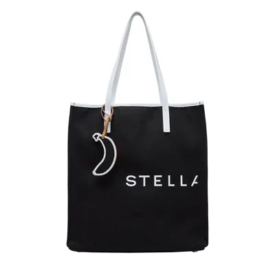Stella Mccartney Logo Tote Eco Canvas In Orange