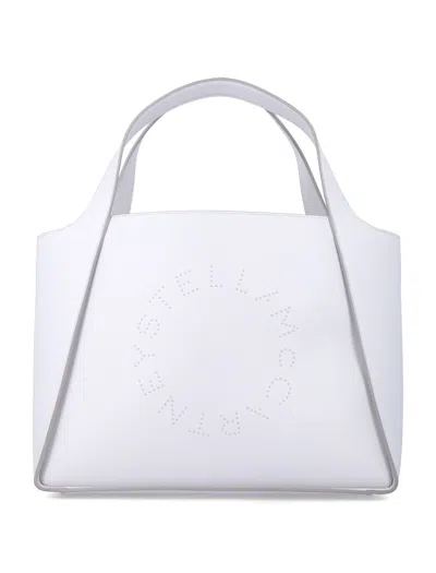 Stella Mccartney Logo Tote In Gray