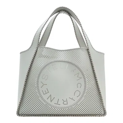 Stella Mccartney Logo Tote Perforated Eco Alter In Gray