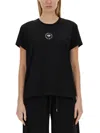 Stella Mccartney Cotton T-shirt With Circular Logo In Black