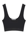 Stella Mccartney S-wave Tape Crop Top In Black