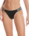 Stella Mccartney Logo Waistband Bikini Bottom In Black
