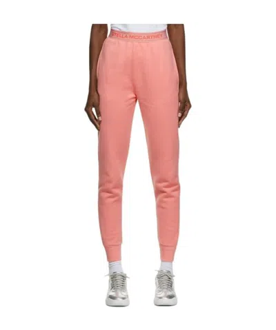Stella Mccartney Logo Waistband Jogging Trousers In Pink