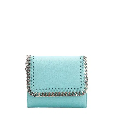 Stella Mccartney Logo Wallet In Blue