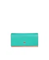 Stella Mccartney Logo Wallet In Green
