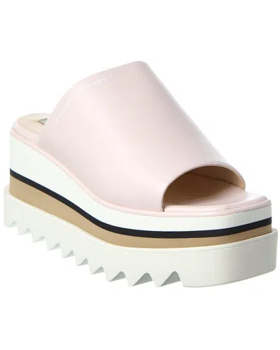 Stella Mccartney Logo Wedge Sandal In Pink