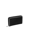 Stella Mccartney Zipped Around Continental Wallet Eco Shaggy Deer C In Black