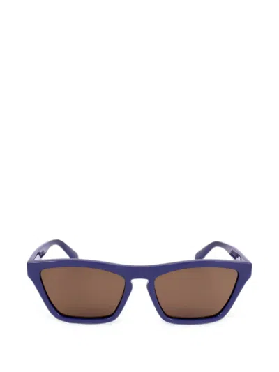 Stella Mccartney Logo-detail Geometric-frame Sunglasses In Blue