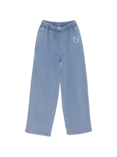 Stella Mccartney Logo-detail Sweatpants In Blue