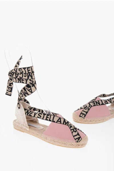 Stella Mccartney Logoed Espadrillas In Pink