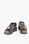 STELLA MCCARTNEY LOGOED SANDALS WITH WEDGE 8 CM