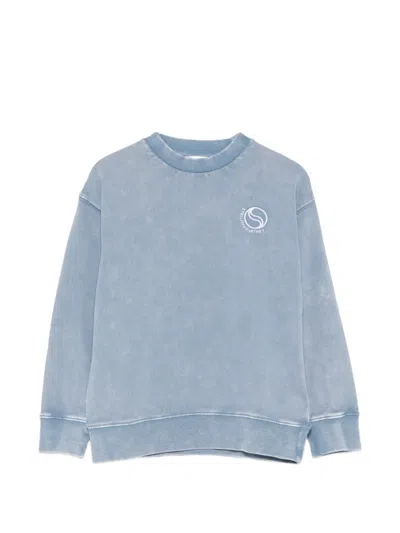 Stella Mccartney Sweatshirt Mit Acid-wash-effekt In Blue