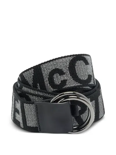Pre-owned Stella Mccartney Logo-lettering Belt In Black