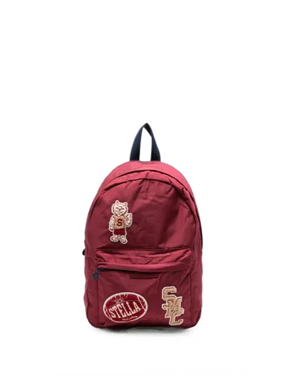 Stella Mccartney Kids' Logo-patch Backpack In Red