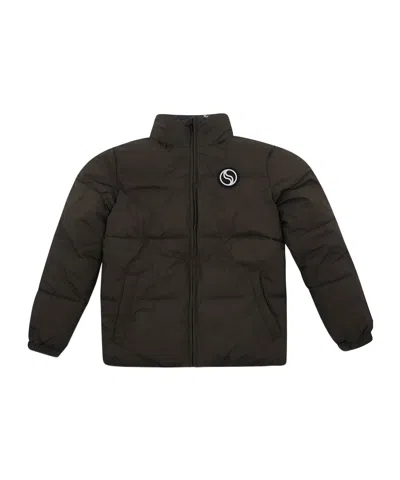Stella Mccartney Logo-patch Quilted Jacket In Black