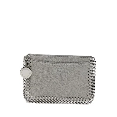Stella Mccartney Logo-pendant Cardholder In Gray