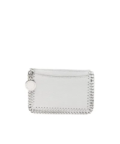Stella Mccartney Logo-pendant Cardholder In Neutral