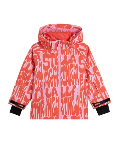 Stella Mccartney Logo-print Hooded Snow Jacket In Red