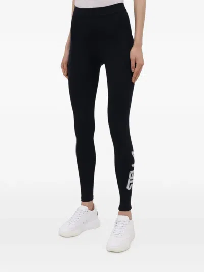 Stella Mccartney Logo-print Leggings In Black